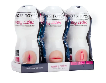Shots Easy Rider Intimate System Set 3-Piece Transparent Cups Compact Size
