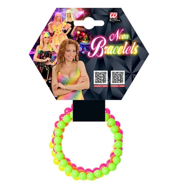 Set of "4 NEON BEADED BRACELETS"