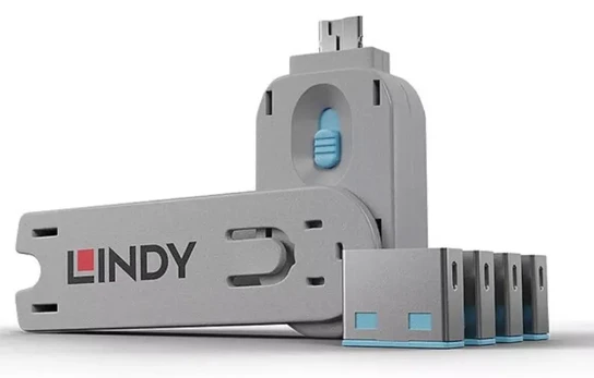 USB PORT BLOCKER 4PACK/BLUE 40452 LINDY