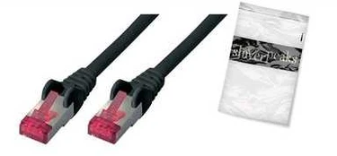 S-Conn shiverpeaks Patchkabel S/FTP Cat.6a PIMF juodas 1,0 m