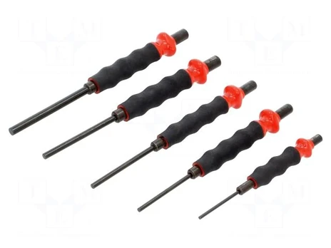 Kit: punches | with rubber grip | 5pcs.