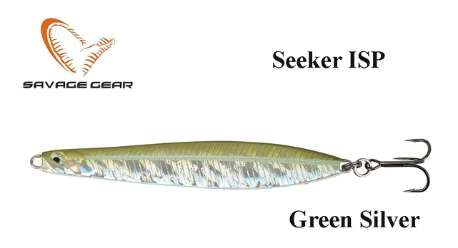 Blizgė Savage Gear Seeker ISP Green Silver 28 g