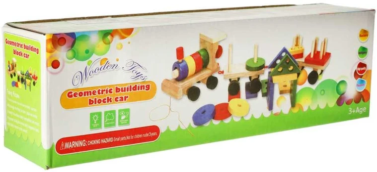Lavinimo žaislas Geometric Building Block Car 7459