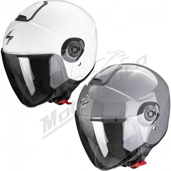 Atviras šalmas Scorpion Exo-City II Solid Baltas / Pilkas