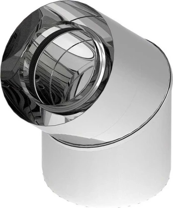 SpiroFlex 60/100 turbo dvigubos sienelės alkūnė (n) 45 laipsniai