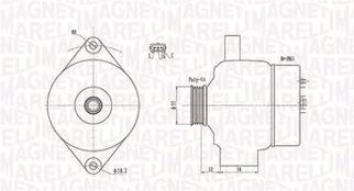 Kintamosios srovės generatorius MAGNETI MARELLI 063731803010