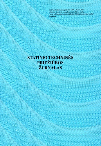 Statinio techninės priežiūros žurnalas, 2 priedas, A4, 18 lapų
