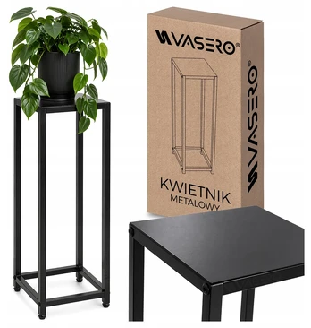 Gėlių stovas VASERO, 60 cm, juodas