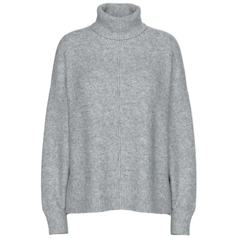 Megztinis su kaklu moterims, Gray, Malou rollneck