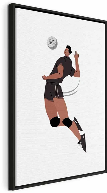 Artgeist Paveikslas - Volleyball Player on a Baltas Background - Illustration