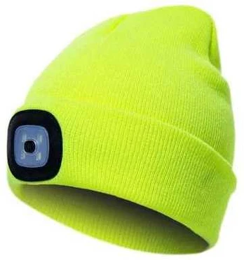 Cepure ar led gaismu dzeltena