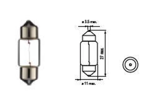 Bosma lemputė SV8.5, 10W 11X30