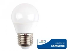 E27 5,5W LED lemputė V-TAC, 3000K (šiltai balta), G45