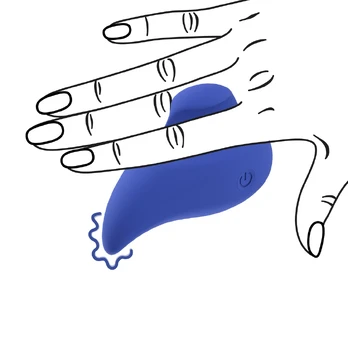 Loveline Ergo Grip Lay-On Massager Blue Ergonomic Design