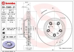 Stabdžių diskas BREMBO 09.C985.21 kaina
