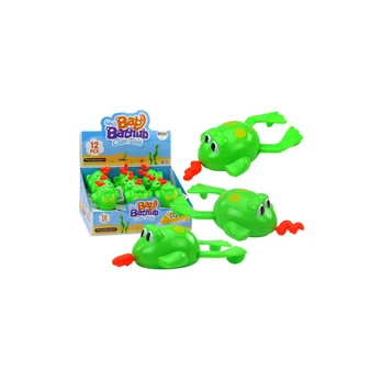 Lean Wind-up Floating Green Frog Bath Toy
