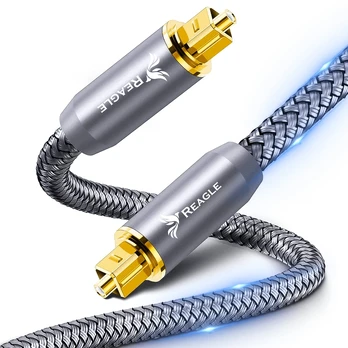 Kabelis Reagle Toslink - Toslink 10m sidabrinė