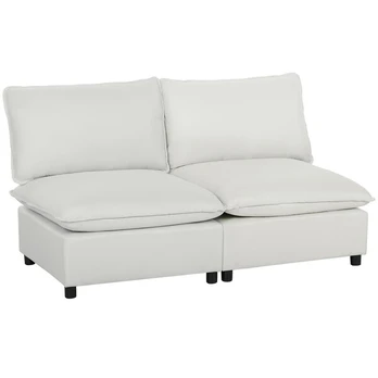 Dvivietė sofa, modulinė, 146 cm pločio, pilka