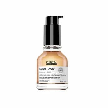L'Oréal Professionnel koncentruotas apsauginis plaukų aliejus su termine apsauga iki 230°C Loreal Professionnel Metal Detox 50ml