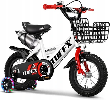 Vaikiškas dviratis TOFEX B012 12", baltas