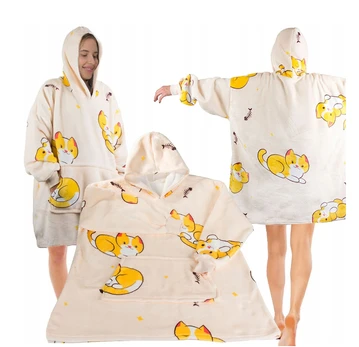 Šiltas Pledas - Džemperis "Kačiukai 2in1" oversize, XXL
