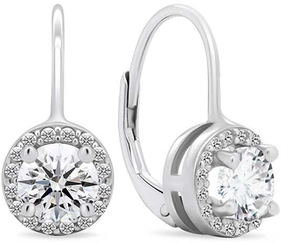 Brilio Silver Brilio Sidabrinis Sparkling sidabrinis earrings with clear zircons EA407W