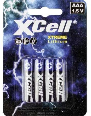 XCell baterijos Extreme Lithium FR03 Micro AAA 4 vnt.