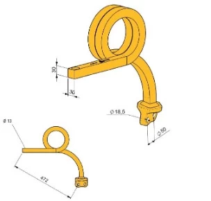 Spyruoklė 18x50 dešinė TCS-SR30-502
