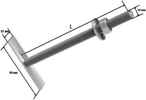 Cann Ankeris mūrui M12x400, 20 vnt.