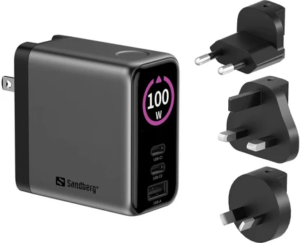 Sandberg Travel Charger PD100W Ekranas