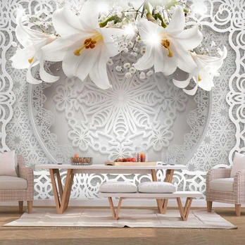 Artgeist Fototapetas - Lilies and Ornaments