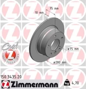 Stabdžių diskas ZIMMERMANN 150.3435.20 kaina