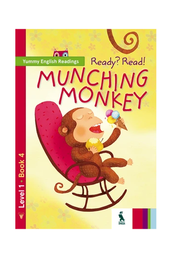 Skaitinių knygelė Ready? Read! Munching monkey