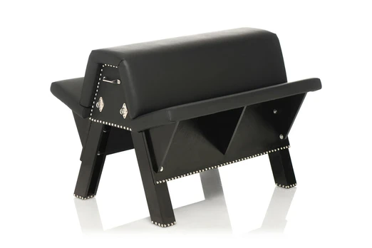 Bareback Submission Horse Black - Classic Restraint Bench, Vegan Leather