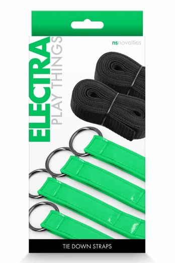 NS Novelties Electra Bed Restraint Straps Green Adjustable Set