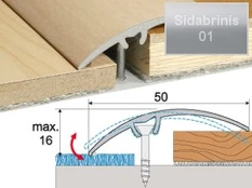 Profilis Effector A65 sujungimo | sidabrinis 93 cm 50x16 mm