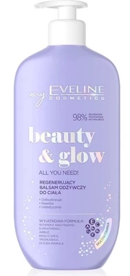 Atkuriantis kūno losjonas Eveline Beauty and Glow, 350ml