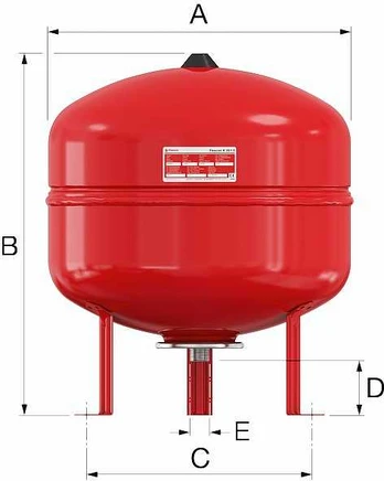 Flamco Baseflex trykekspansionsbeholder 50 liter 6 bar