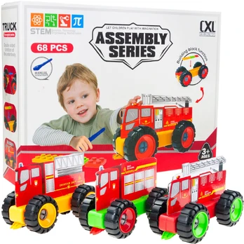Konstruktorius Stem Fire Trucks, plastikas