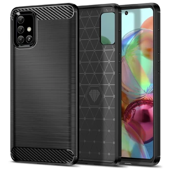 Dėklas Carbon Lux Samsung A715 A71 Juodas HZL0431
