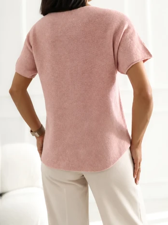 Italy Moda Sweter-IT-SW-2204.36-ciemny rožinė