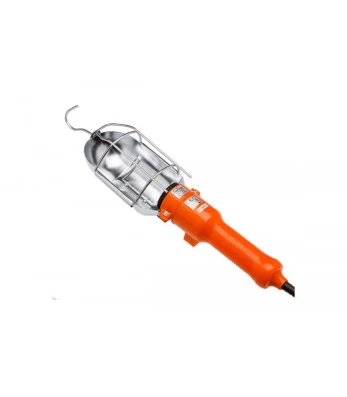 Darbo lempa GTV, E27, max 60W, 5m laidas, oranžinės spalvos