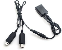 Caruba Sony NP FW50 full decoding Dummy battery + 5V 2A dual USB cable kaina