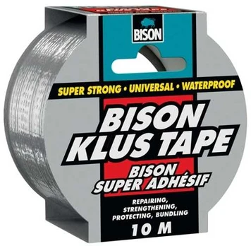 BISON, Gaffatape grå, heavy duty, 10m,