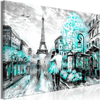 Artgeist Paveikslas - Colourful Rendez-Vous (1 Part) Wide Turquoise