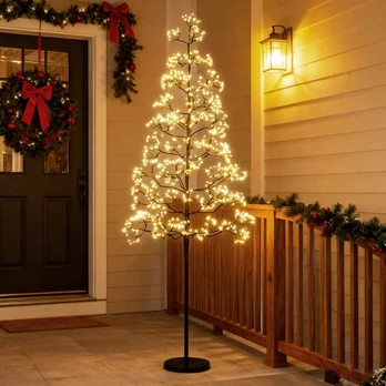 LED šviesų medis, 150 cm, juodas
