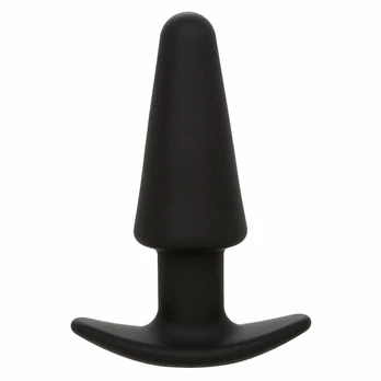 CalExotics Rock Bottom Tapered Silicone Black Plug 10-Mode USB Rechargeable