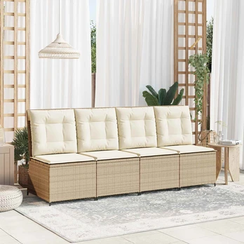 Sodo sofa su pagalve Smėlio Poli ratanas