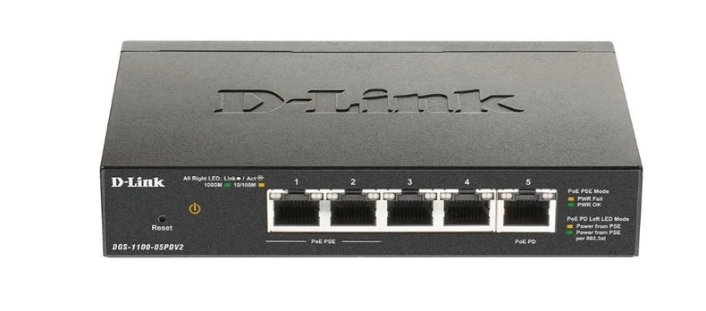 Switch Smart DGS-1100-05PDV2 5xGE (2xPoE)