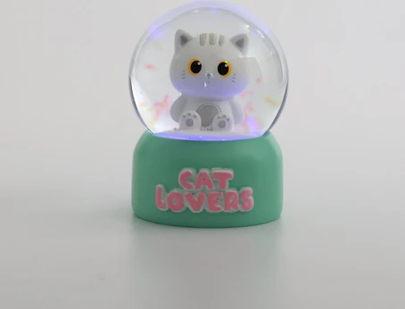 Itotal - Snow globe - WHITE CAT